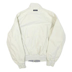 NAUTICA Mens White Zip Jacket L Polyester Blend Classic Lightweight Casual