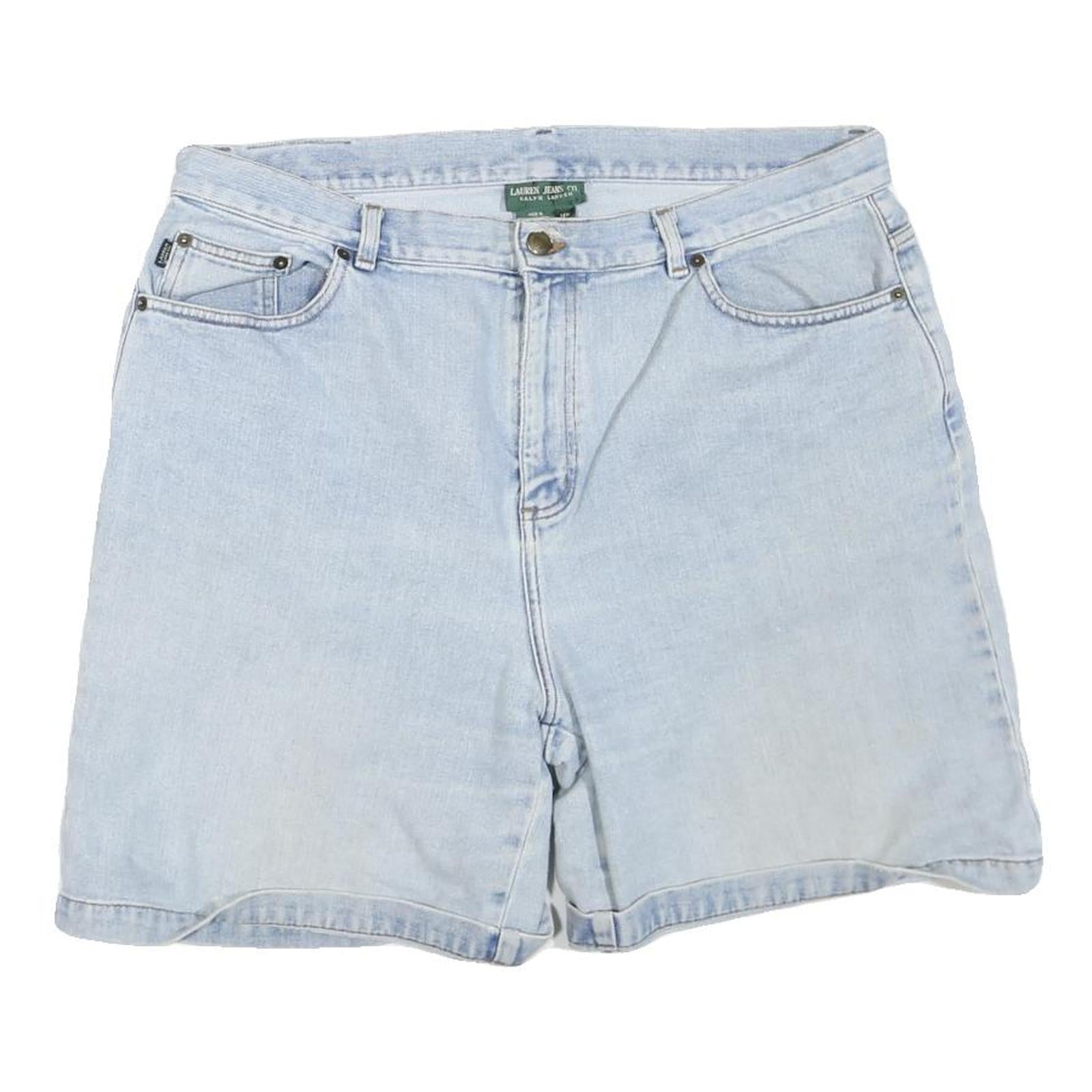 LAUREN RALPH LAUREN Womens Denim Blue Casual Shorts L W36