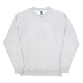 ADIDAS Mens Grey Crew Neck Pullover Cotton Blend Jersey Long Sleeve M Relaxed