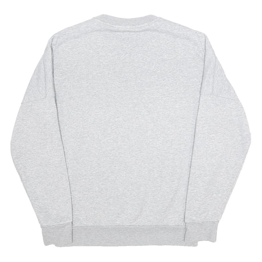 ADIDAS Mens Grey Crew Neck Pullover Cotton Blend Jersey Long Sleeve M Relaxed