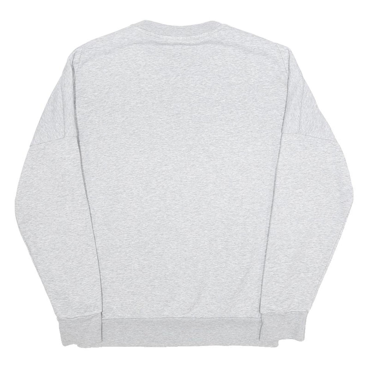 ADIDAS Mens Grey Crew Neck Pullover Cotton Blend Jersey Long Sleeve M Relaxed