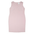 SIMON ELLIS Womens Pink Sleeveless Shift Polyester Dress UK 22 Classic Office