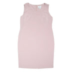 SIMON ELLIS Womens Pink Sleeveless Shift Polyester Dress UK 22 Classic Office