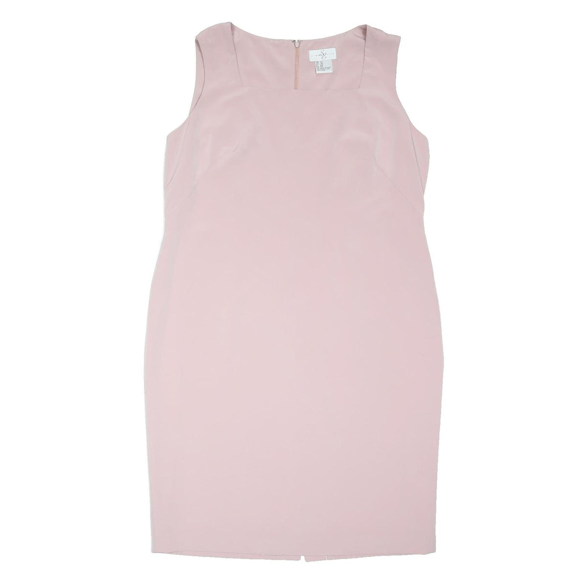 SIMON ELLIS Womens Pink Sleeveless Shift Polyester Dress UK 22 Classic Office