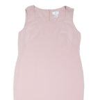 SIMON ELLIS Womens Pink Sleeveless Shift Polyester Dress UK 22 Classic Office