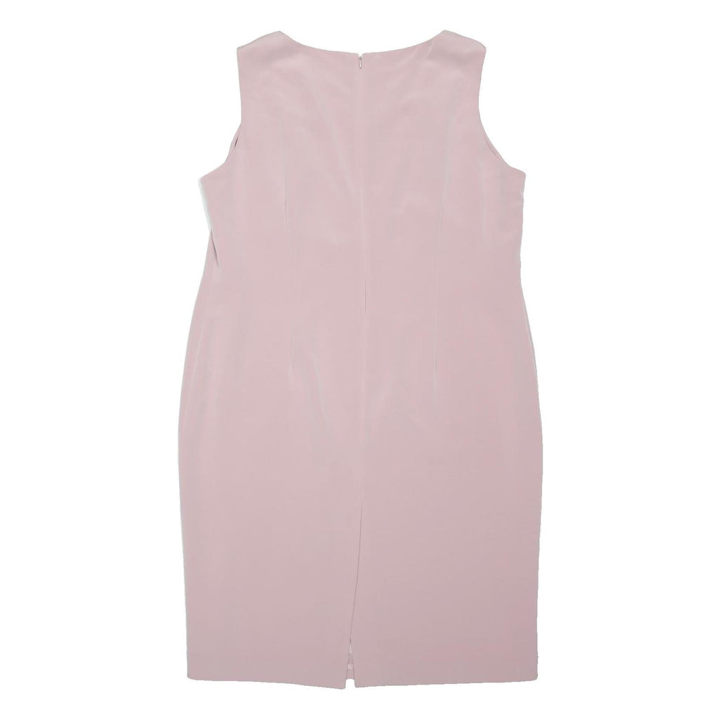 SIMON ELLIS Womens Pink Sleeveless Shift Polyester Dress UK 22 Classic Office