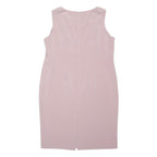 SIMON ELLIS Womens Pink Sleeveless Shift Polyester Dress UK 22 Classic Office