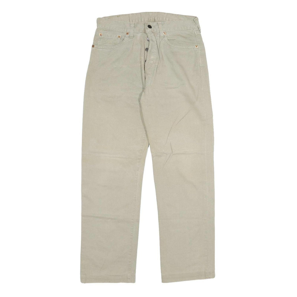 LEVI'S 551 Mens Beige Regular Straight Denim W28 L28 Button Cotton Blend Jeans