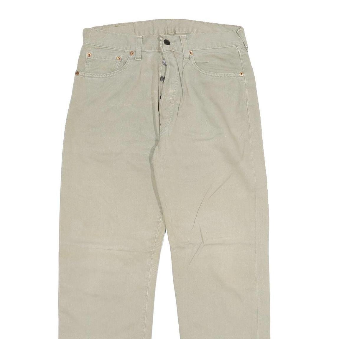 LEVI'S 551 Mens Beige Regular Straight Denim W28 L28 Button Cotton Blend Jeans