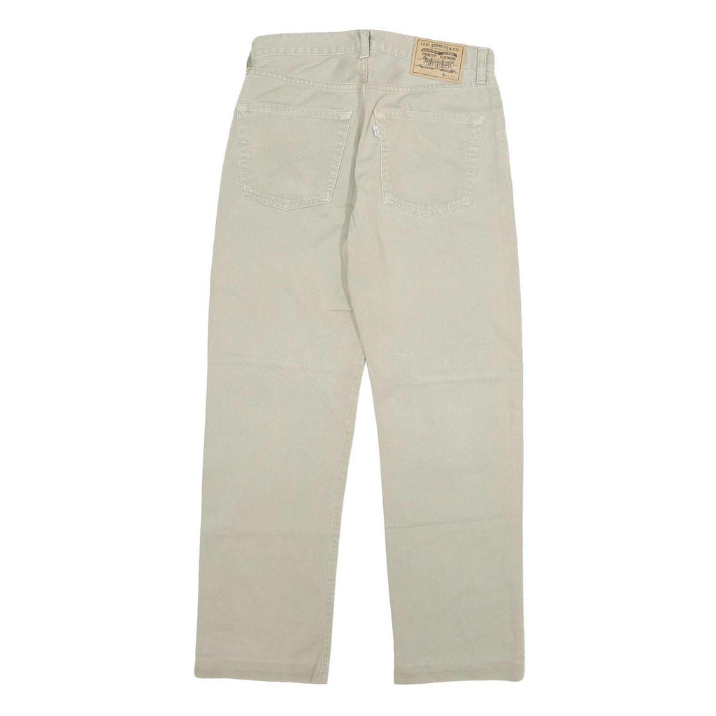 LEVI'S 551 Mens Beige Regular Straight Denim W28 L28 Button Cotton Blend Jeans