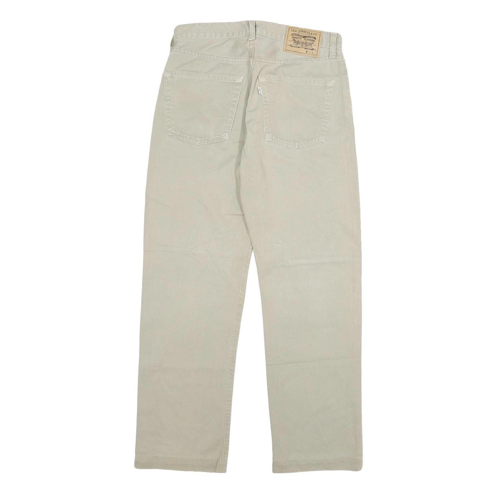 LEVI'S 551 Mens Beige Regular Straight Denim W28 L28 Button Cotton Blend Jeans