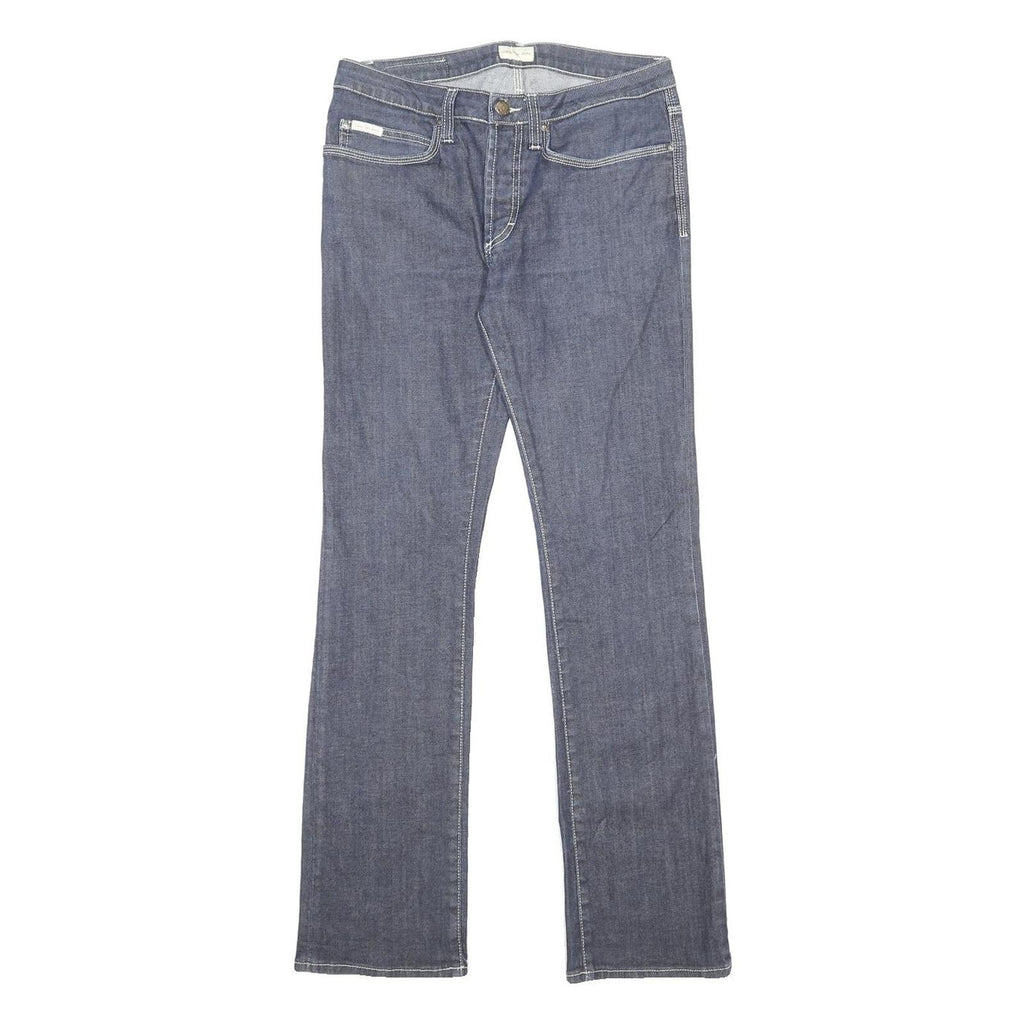CALVIN KLEIN JEANS Womens Regular Fit Blue Denim Button W30 L32 Classic Cotton