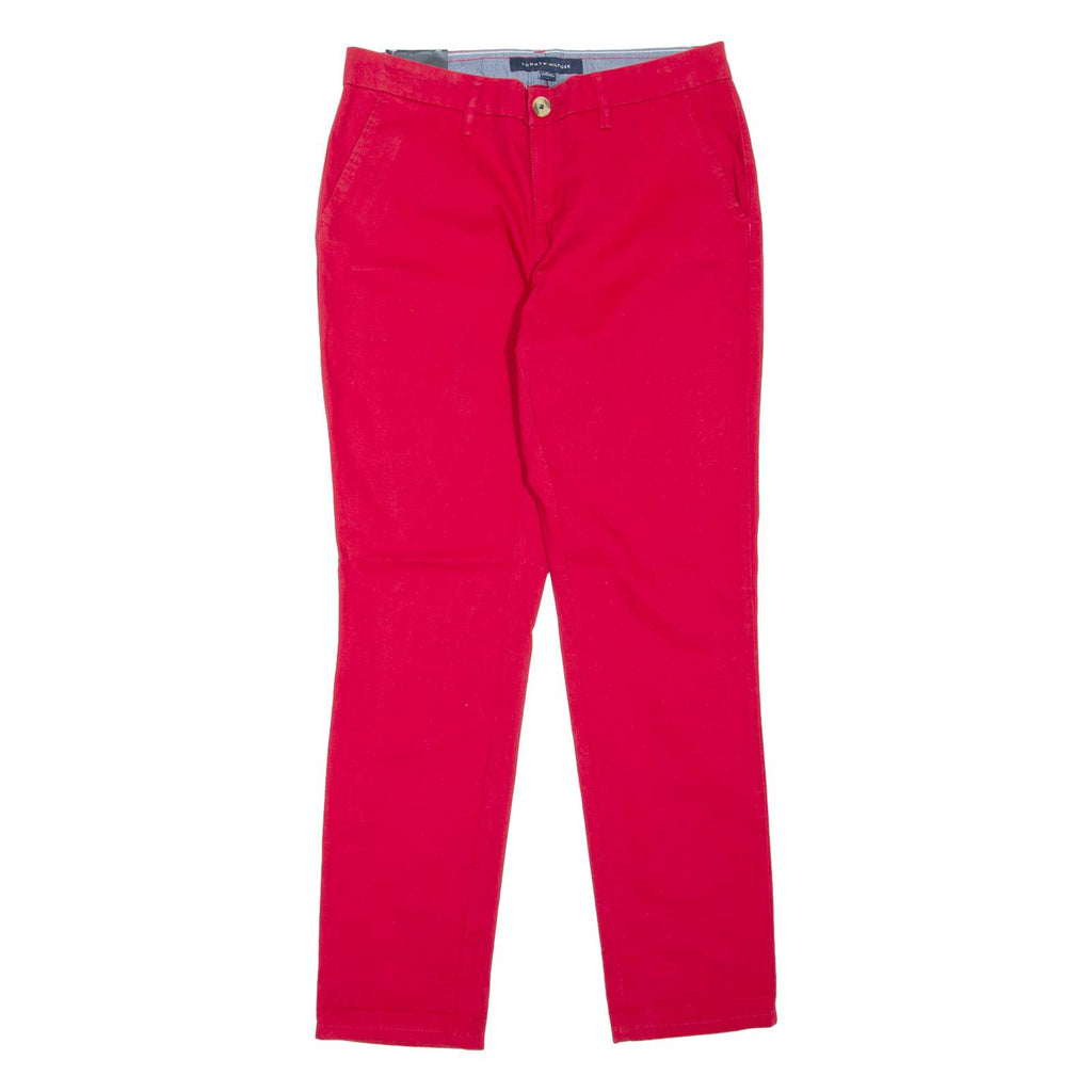 TOMMY HILFIGER Hampton Chino Womens Trousers Red Regular Tapered W30 L29