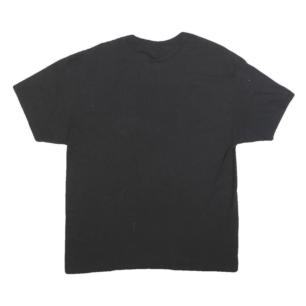 HANES Mens Black FRC Volleyball Graphic T-Shirt L Short Sleeve Crew Neck