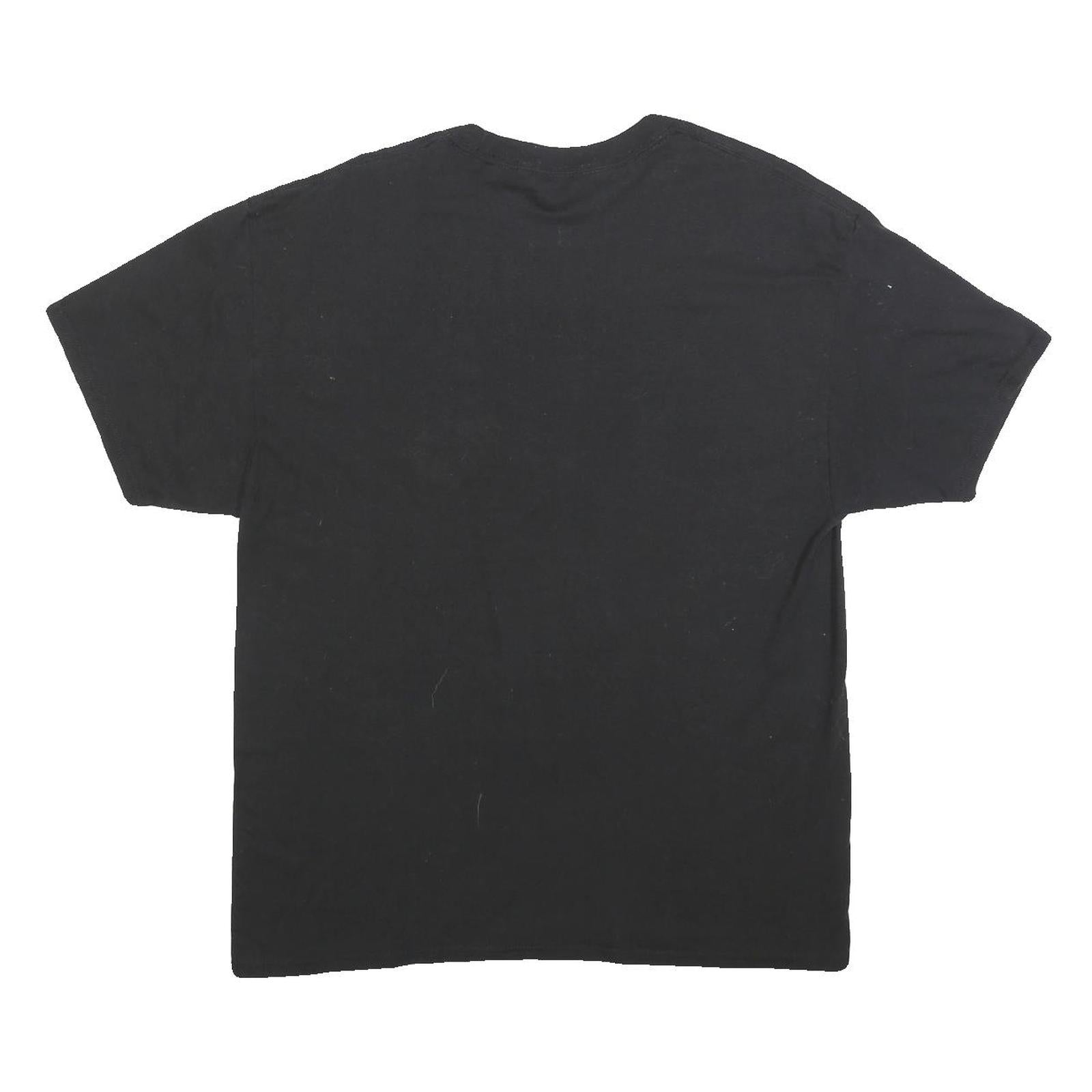 HANES Mens Black FRC Volleyball Graphic T-Shirt L Short Sleeve Crew Neck