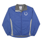 NFL Mens Blue & Grey Plain Zip Jacket L Polyester Blend Sportswear