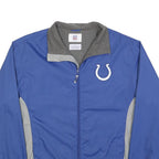 NFL Mens Blue & Grey Plain Zip Jacket L Polyester Blend Sportswear