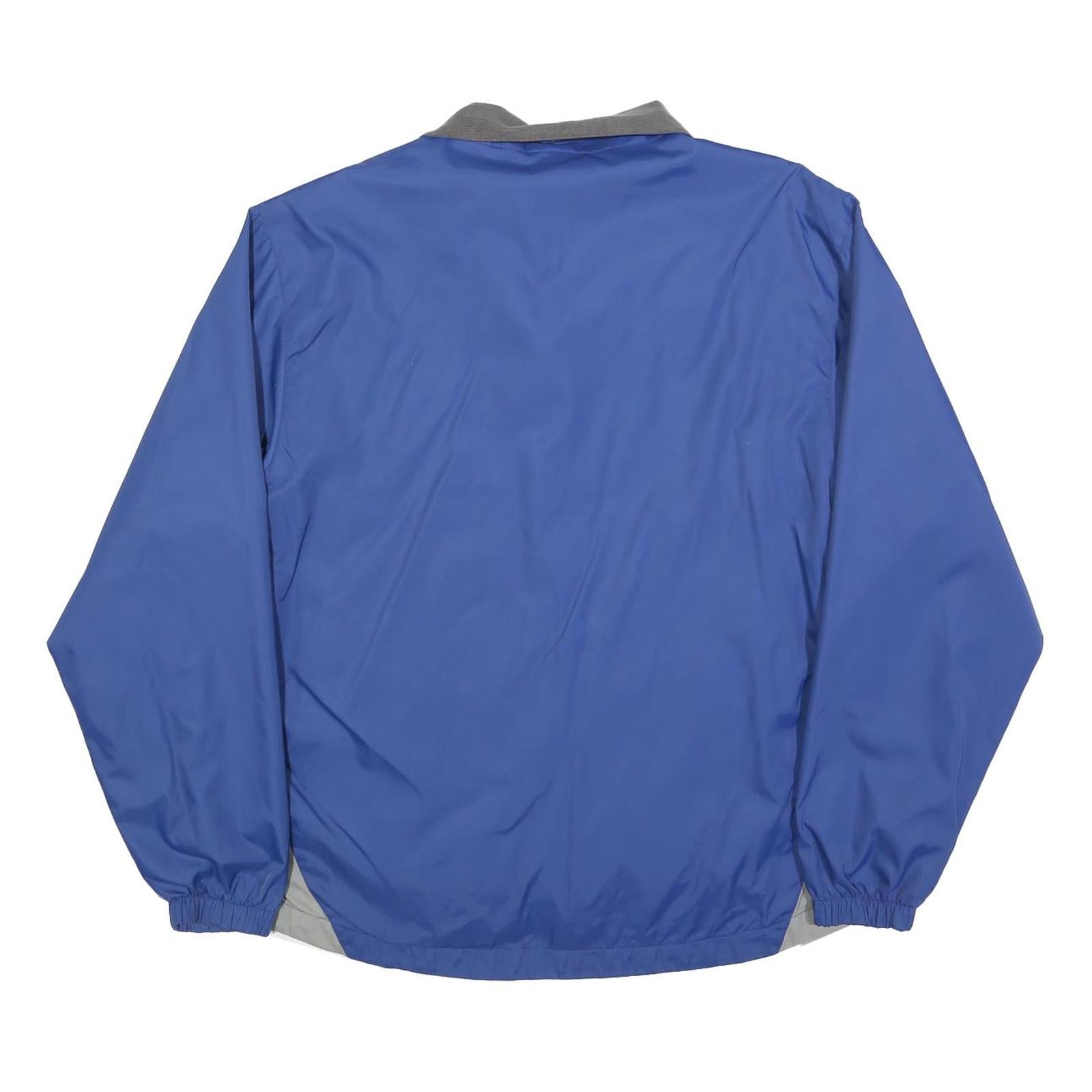 NFL Mens Blue & Grey Plain Zip Jacket L Polyester Blend Sportswear