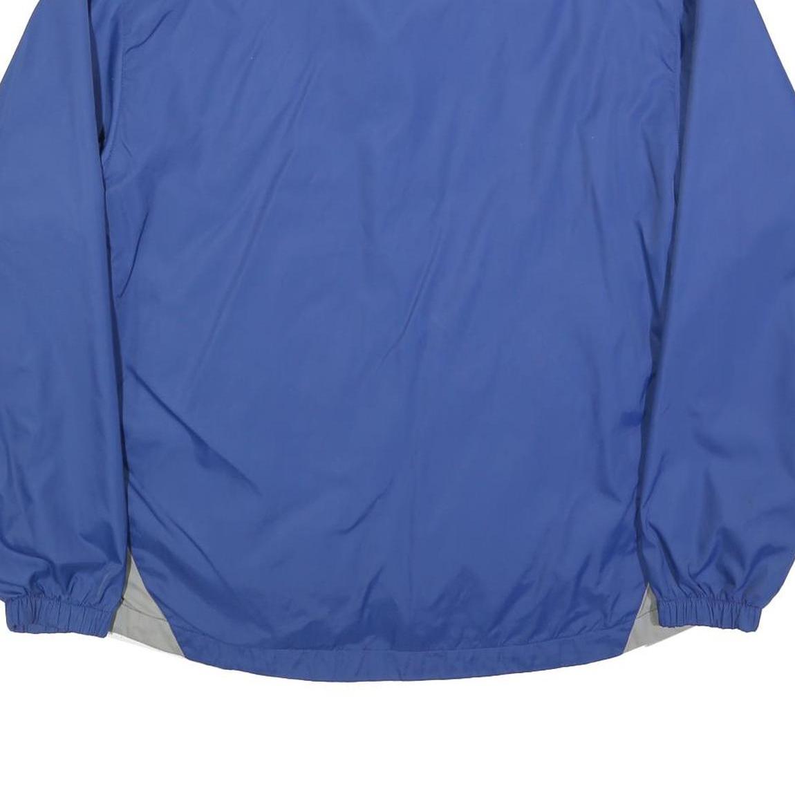 NFL Mens Blue & Grey Plain Zip Jacket L Polyester Blend Sportswear