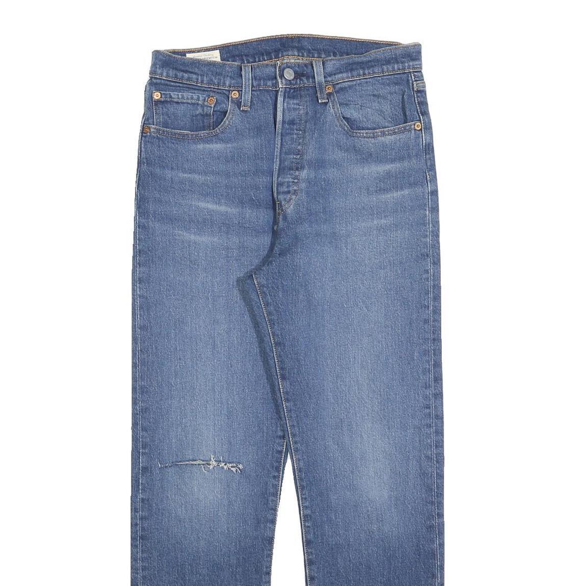 LEVI'S 501 Womens Jeans Blue Regular Straight Denim Medium W28 L28 Classic