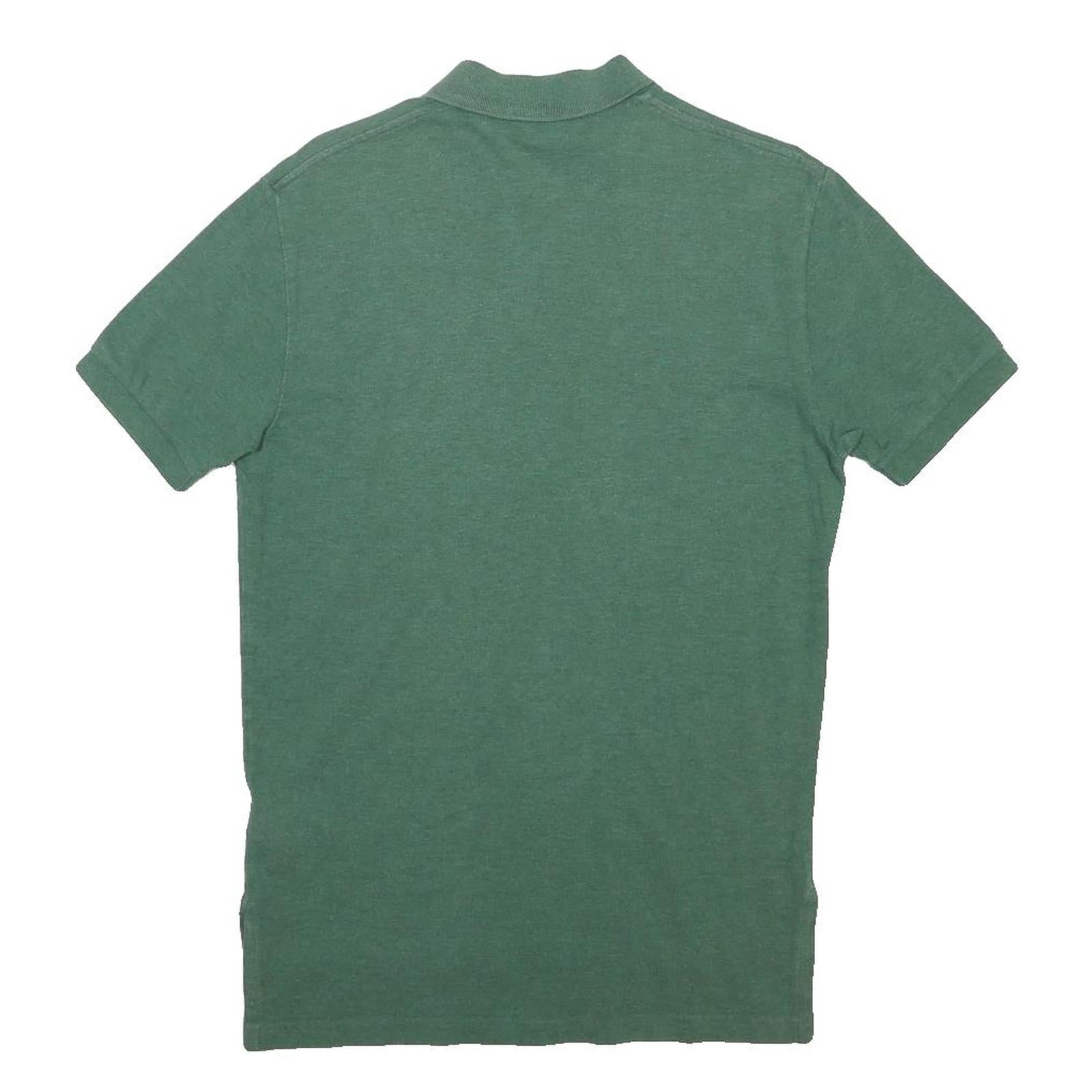 POLO RALPH LAUREN Mens Green Short Sleeve Plain Cotton Polo Shirt S Classic Fit
