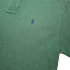 POLO RALPH LAUREN Mens Green Short Sleeve Plain Cotton Polo Shirt S Classic Fit