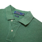 POLO RALPH LAUREN Mens Green Short Sleeve Plain Cotton Polo Shirt S Classic Fit