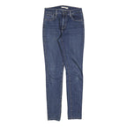 LEVI'S 721 Womens Slim Blue Denim Medium W26 L30 Classic Zip Jeans