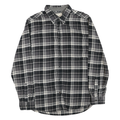 Weatherproof Vintage Mens Black & Grey Check Shirt L Casual Button Down Cotton