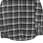 Weatherproof Vintage Mens Black & Grey Check Shirt L Casual Button Down Cotton