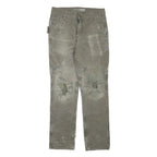 CARHARTT Mens Cotton Blend Grey Regular Straight Trousers W31 L32 Workwear