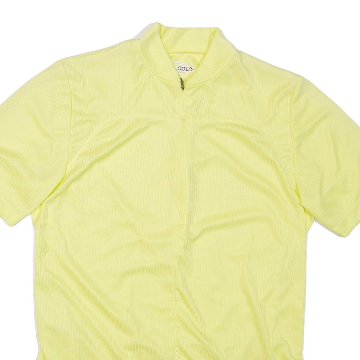 ODLO Cycling Mens T-Shirt Yellow High Neck M