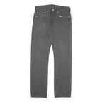 LEVI'S Mens Grey Slim Straight Woven Cotton Blend Trousers W30 L30 Casual