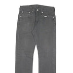 LEVI'S Mens Grey Slim Straight Woven Cotton Blend Trousers W30 L30 Casual