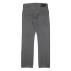 LEVI'S Mens Grey Slim Straight Woven Cotton Blend Trousers W30 L30 Casual