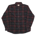 RED HEAD Mens Red & Black Check Shirt M Cotton Blend Casual Long Sleeve Button
