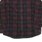 RED HEAD Mens Red & Black Check Shirt M Cotton Blend Casual Long Sleeve Button