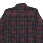 RED HEAD Mens Red & Black Check Shirt M Cotton Blend Casual Long Sleeve Button