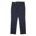 LEVI'S Mens Cotton Blend Slim Navy Blue Trousers W31 L32 Zip Closure