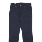 LEVI'S Mens Cotton Blend Slim Navy Blue Trousers W31 L32 Zip Closure