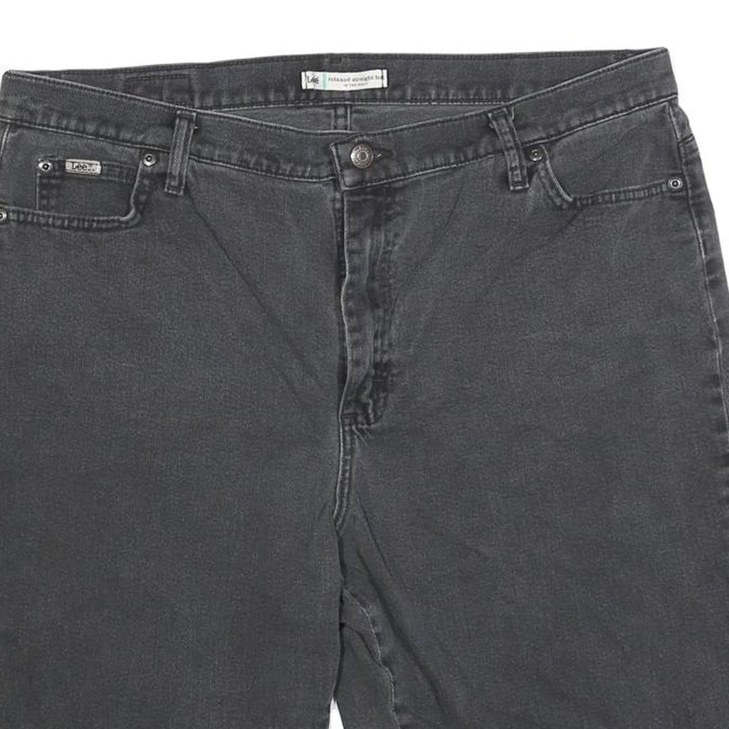 LEE Mens Shorts Black Denim L W36 Casual Classic Cotton Blend