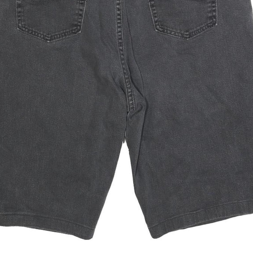 LEE Mens Shorts Black Denim L W36 Casual Classic Cotton Blend