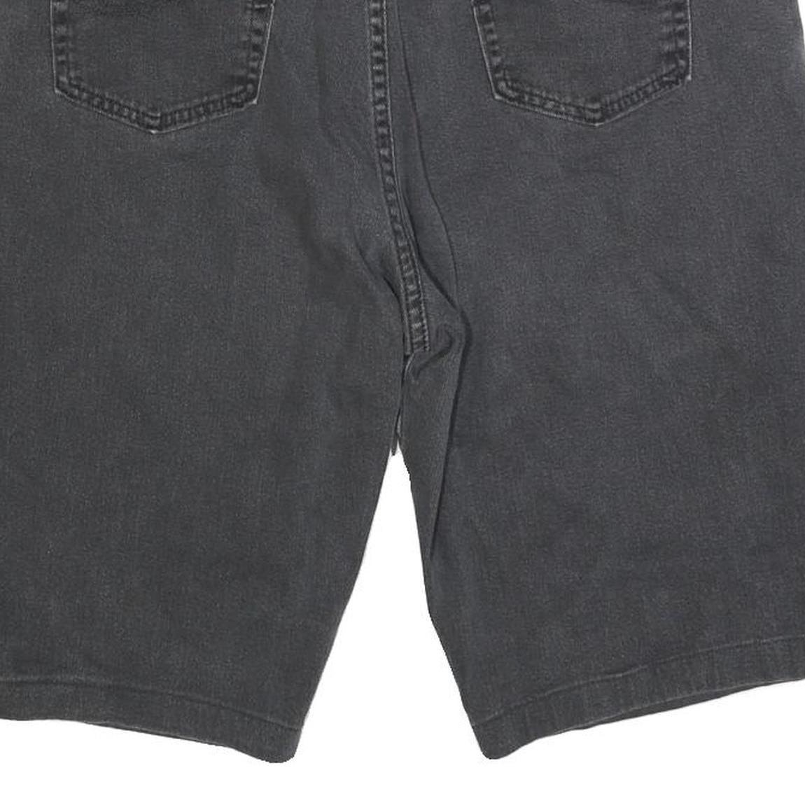 LEE Mens Shorts Black Denim L W36 Casual Classic Cotton Blend
