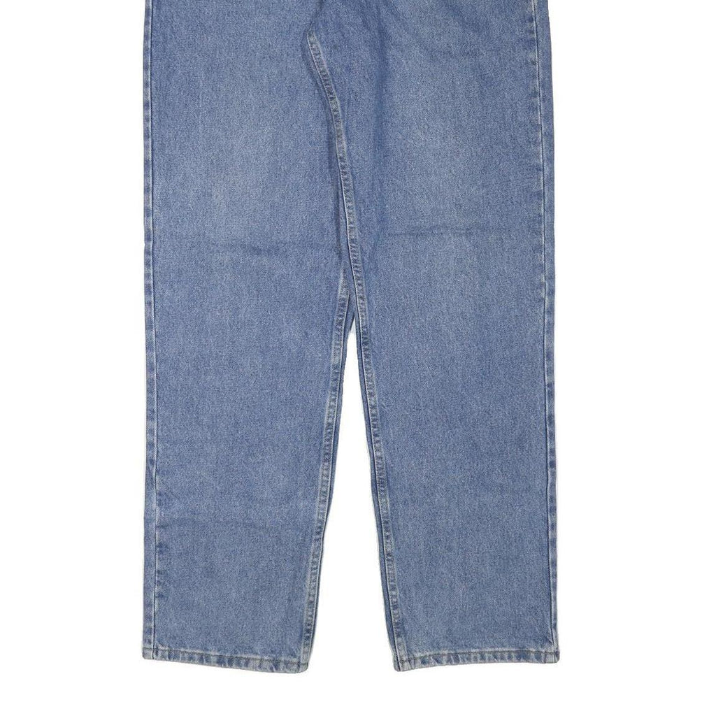 LEE Mens Blue Regular Fit Straight Leg Denim Medium Wash Jeans W34 L33 Classic