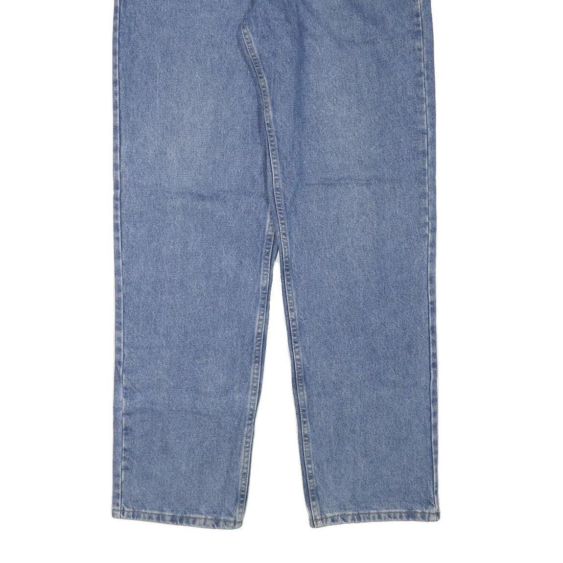 LEE Mens Blue Regular Fit Straight Leg Denim Medium Wash Jeans W34 L33 Classic