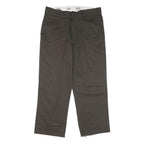 DICKIES Mens Cotton Blend Black Regular Straight Trousers W34 L27 Workwear Zip