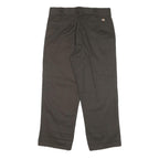 DICKIES Mens Cotton Blend Black Regular Straight Trousers W34 L27 Workwear Zip