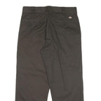 DICKIES Mens Cotton Blend Black Regular Straight Trousers W34 L27 Workwear Zip
