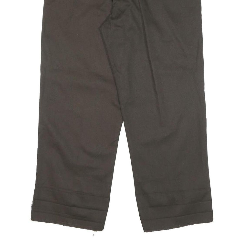 DICKIES Mens Cotton Blend Black Regular Straight Trousers W34 L27 Workwear Zip