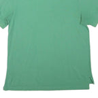 TOMMY HILFIGER Mens Green Polo Shirt Short Sleeve Plain XL Cotton Blend Casual